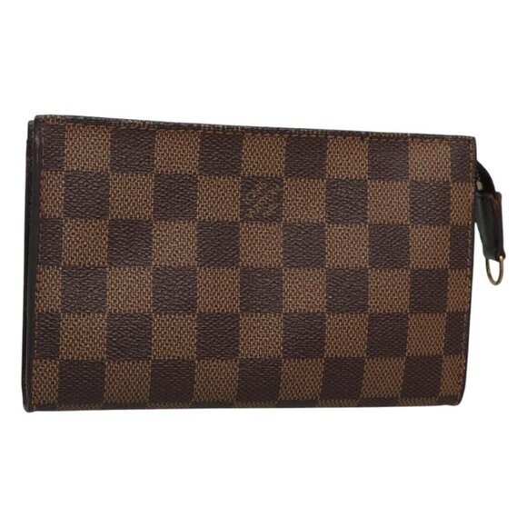 LOUIS VUITTON Damier Ebene Marais Pouch LV Auth - Picture 3 of 14